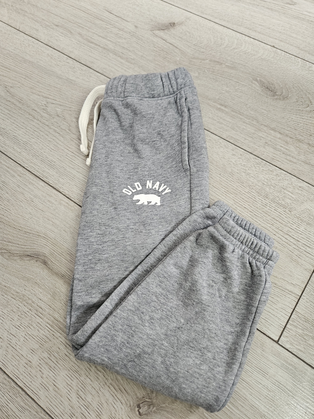 Old Navy Toddler Boys Grey Logo Bear Graphic Fleece Jogger Sweatpants 4T